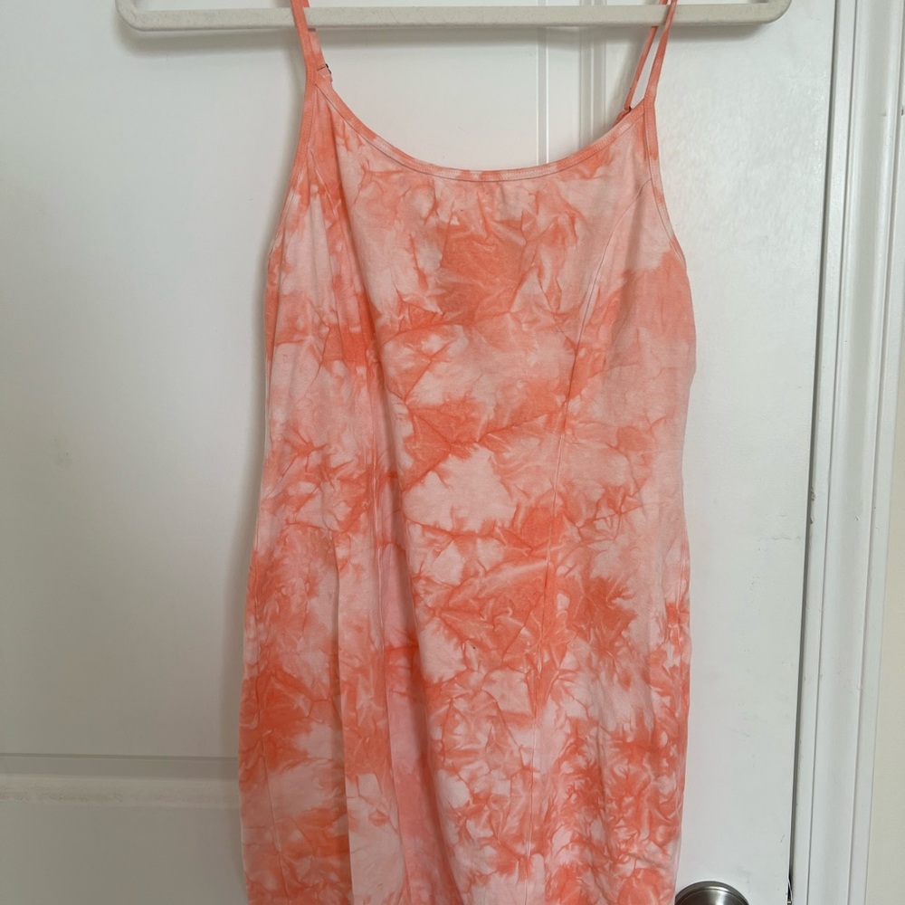 Tie-Dye Spaghetti Strap Sun Dress